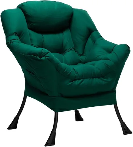 Vista 45 de HollyHOME Silla perezosa con otomana plegable, sillón cómodo y reposapiés plegable, sofá de ocio silla de lectura y reposapiés para sala de estar
