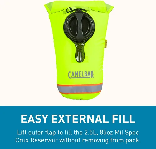 Vista 5 de CamelBak Hi‑Viz - Paquete de hidratación industrial, diseño de seguridad de alta visibilidad con depósito Crux Mil‑Spec de 85 onzas para sitios