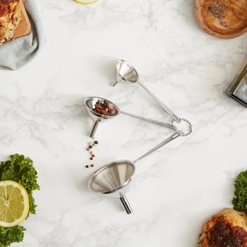 Vista 8 de RSVP International Endurance Collection - Embudo para especias de cocina, acero inoxidable y apto para lavavajillas, mini juego, varios tamaños
