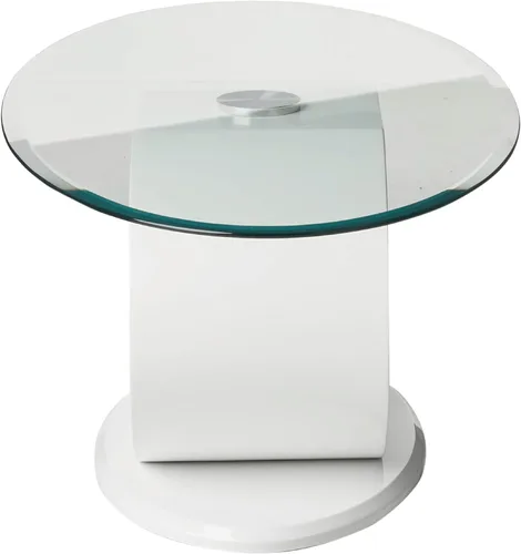 Vista 5 de Furniture of America Modine - Mesa de centro de cristal contemporánea, color blanco