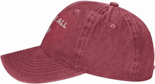 Vista 3 de Gorra de béisbol con diseño de Who Ate All The Pussy Hat para hombre, Rojo