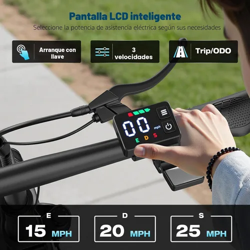 Vista 6 de Scooter eléctrico con asiento para adultos, motor de pico de 1000