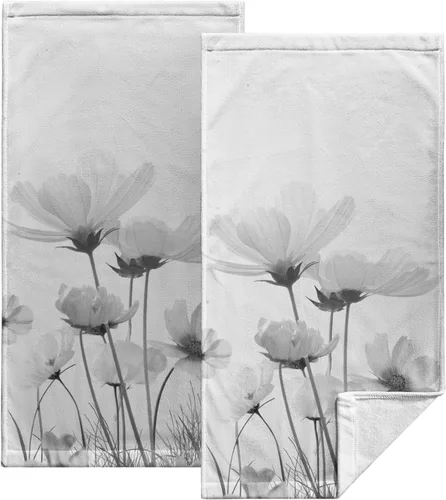 Vista 56 de Toallas de Mano Azul Gris Marrón para Baño Negras Pintura Moderna de Arte Abstracto Toallas de Cocina Suave Absorbente Toalla de Huésped Punta