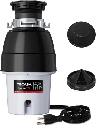 Vista 10 de Eliminador de basura de 1 HP con reducción de sonido, triturador de residuos de alimentos para fregadero de cocina, eliminación de basura segura