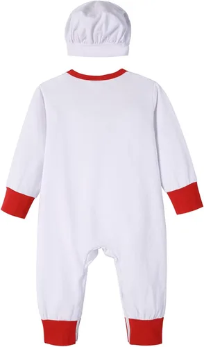 Vista 2 de Traje de traje para bebé recién nacido, uniforme de murciélago de astronauta, ropa de prisionero con sombrero largo