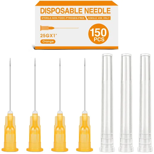 Vista 16 de Paquete de 150 candados Luer de 27 Ga 1/2 pulgadas para laboratorios científicos