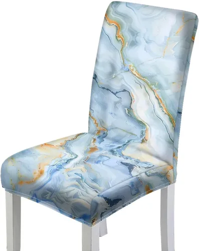 Vista 11 de HUGS IDEA Christmas Seat Covers for Dining Room Chairs Set of 6 Music Notes Stretch Chair Slipcovers Protector Removable and Washable Kitchen Dining