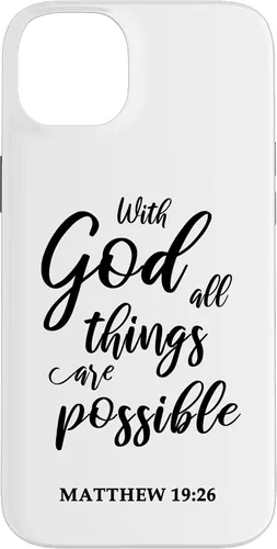 Vista 15 de Christian Message Faith Jesus Matthew 19:26 Case for iPhone 17