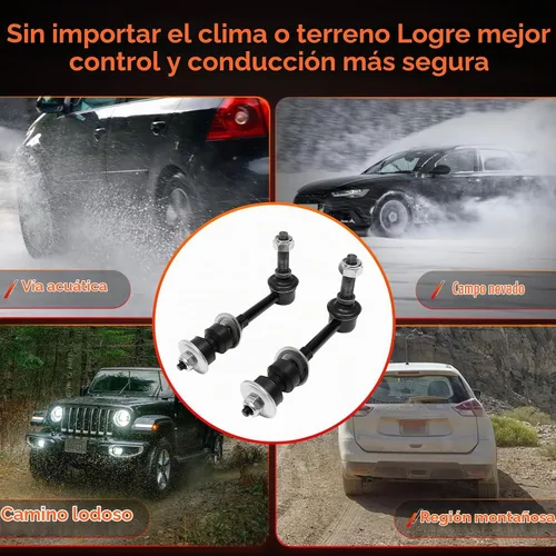 Vista 8 de Enlace estabilizador de barra antirrollido frontal 2 piezas izquierda y derecha 4WD, compatible con Ram 1500 2006-2008, Ram 2500 2006-2009, Ram 3500