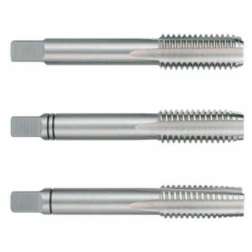 Vista 3 de Juego de Machos para roscar a mano RUKO 6 mm Acero de alta velocidad (HSS) DIN 352 3 Unidades 3 Piezas