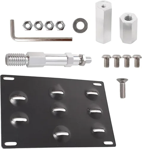 Vista 7 de Gancho de remolque para parachoques delantero, soporte de montaje de placa de matrícula para A4 S4 A5 S5 A7