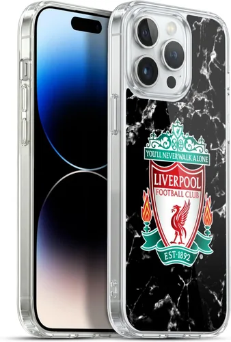 Vista 101 de Oficial LIVERPOOL Football Club 2017/18 Mármol Soft Gel Case para iPhone de Apple 7 Plus/8 PLUS Escudo negro.