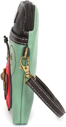 Vista 4 de CHALA Bolso cruzado para teléfono celular, piel sintética, lona multicolor con correa ajustable