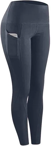 Vista 4 de Leggings de entrenamiento para mujer con bolsillos, control de abdomen, pantalones de yoga de cintura alta, talla grande, ropa deportiva