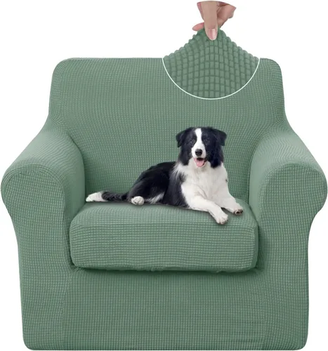 Vista 72 de U-NICE HOME Funda elástica para sofá de 3 piezas, funda de sofá lavable con cojín de asiento individual para sofá de 2 cojines, apta para mascotas