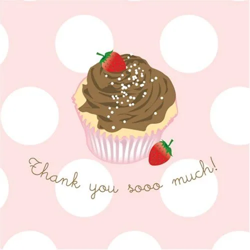 Vista 3 de Tarjetas de agradecimiento en caja Dolce - Cupcake Línea de papelería Rungtong & Co