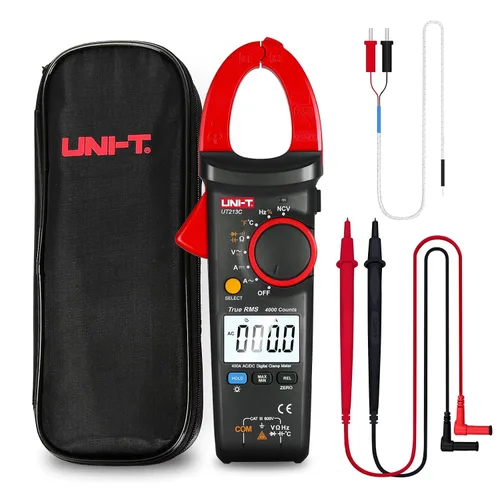 Vista 14 de UNI-T Abrazadera digital UT201+, corriente CA True RMS HVAC Volt Amp Ohm medidor abrazadera en multímetro, rango automático 4,000 cuentas NCV AC DC
