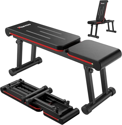 Vista 10 de PASYOU Adjustable Weight Bench, 660LB Foldable Workout Bench for Home Gym, Incline Flat Bench Press for Full Body Workout, Dual-Frame Strength