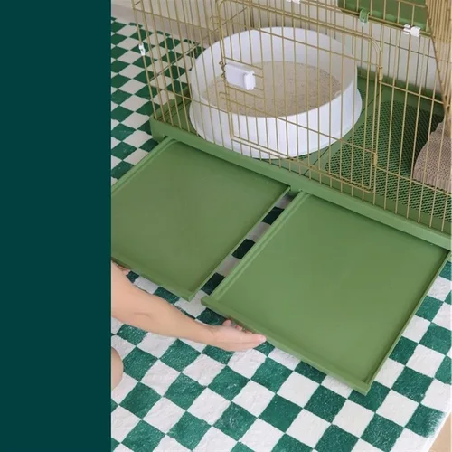 Vista 7 de Casa para gatos, jaula para gatos, espacio libre súper grande, casa de dos pisos, doble y tres pisos, casa para gatos