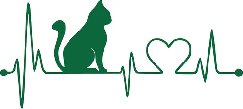 Vista 4 de JMM Industries - Pegatina de vinilo troquelada para parachoques de coche, diseño de corazón de gato, calidad premium, resistente a los rayos UV