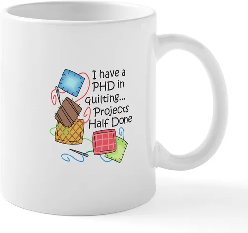 Vista 16 de CafePress Knitting Phd (Projects Half D Mug 11 oz (11.0 fl oz) Taza de café de cerámica