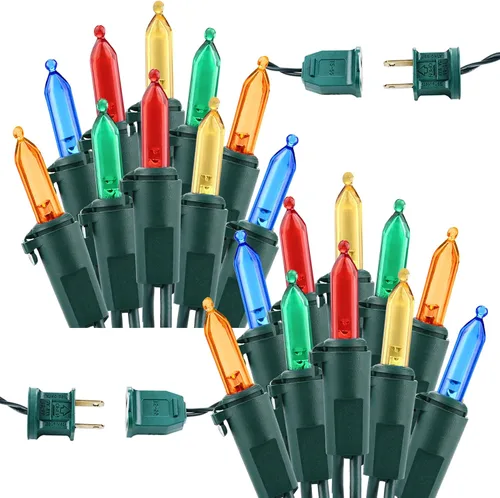 Vista 18 de Brizled Luces de Navidad, 33 pies, 100 LED Conectables de Extremo a Extremo, Mini Luces de Cadena de Navidad, 120V Certificadas UL, Blanco Frío, Luz