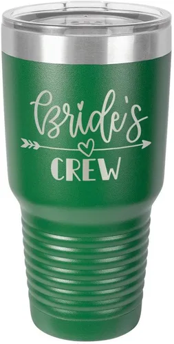 Vista 22 de Vaso grabado para novias de acero con revestimiento de polvo y láser, taza de viaje, sin BPA, para mantener tu bebida fría o caliente, idea