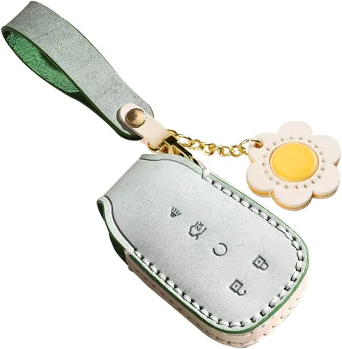 Vista 17 de ontto Funda para llavero de automóvil para Chevy con protección completa encerada, Verde (3 btn)