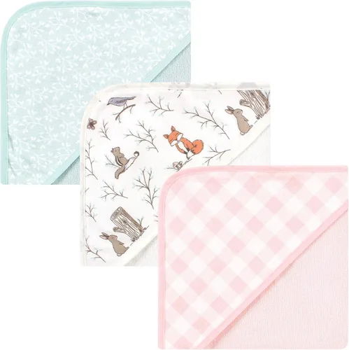 Vista 32 de Hudson Baby Toallas unisex con capucha de algodón para bebé, alfabeto, talla única