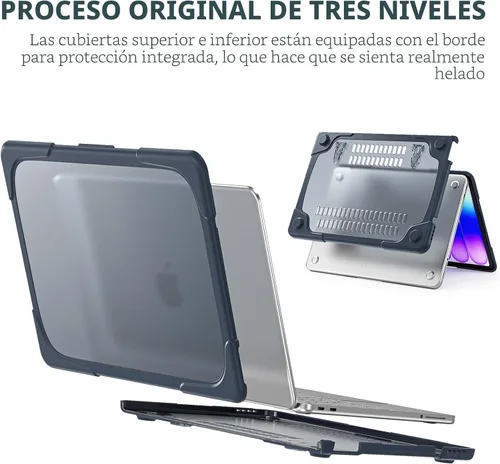 Vista 5 de Batianda Funda resistente para MacBook Neo de 13 pulgadas 2026, índigo