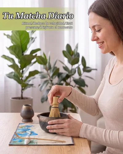 Vista 2 de Juego de batidor de matcha, juego de regalo completo de 7 piezas