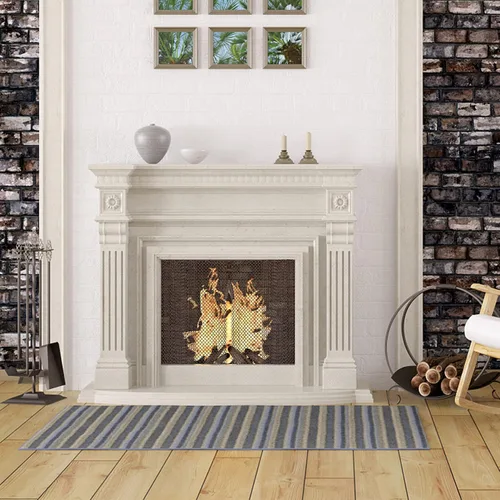 Vista 6 de Flehomo Cortina de malla para chimenea de 22 x 24 pulgadas, cortina de repuesto para chimenea, cadena decorativa de protección contra chispas