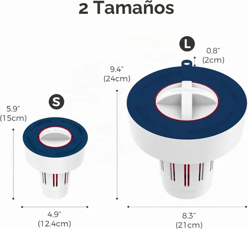 Vista 8 de Dispensador de tabletas flotante grande para tableta de 3 Azul