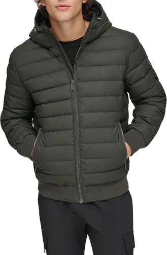 Vista 7 de DKNY Chaqueta bomber acolchada con capucha y rendimiento para hombre