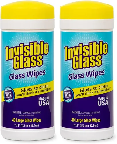 Vista 7 de Invisible Glass 90160-3PK - Toallitas de limpieza de vidrio, prehumedecidas, sin rayas y sin pelusas, seguras para ventanas, espejos, parabrisas