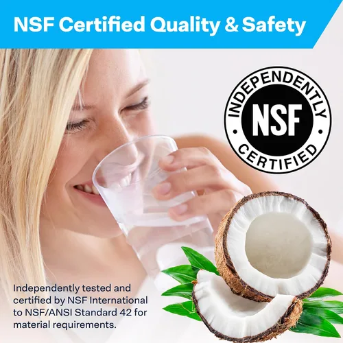 Vista 7 de SpiroPure SP-CBR2-5 Cartucho de filtro de agua de bloque de carbono con carcasa de coco certificado NSF de 5x2.5 0.5 micrones CBC-5 155169-43