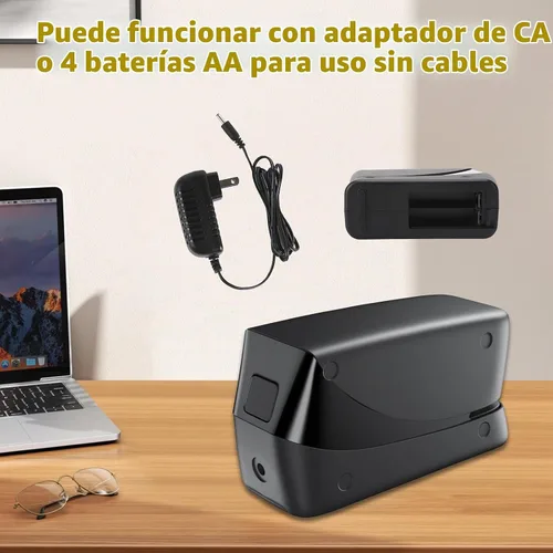 Vista 2 de Engrapadora eléctrica, engrapadora automática de 25 hojas, incluye 2000 grapas y 1 removedor de grapas, sin atascos, profesional y oficina en casa