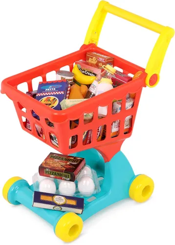 Vista 10 de Battat Carrito de compras y juego de comestibles para niños - Comida de juguete - Cocina de juego - Juego de simulación - Más de 3 años