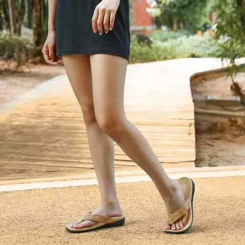 Vista 5 de QLEYO Cómodas sandalias para caminar para mujer con soporte de arco, las mejores sandalias para fascitis plantar para aliviar el dolor de pies