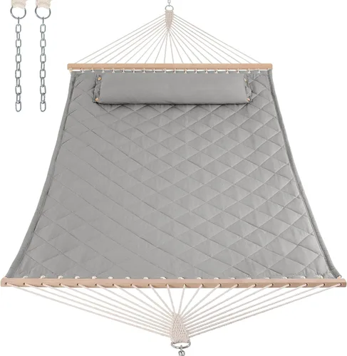 Vista 16 de ANOW Hamaca doble con combo de soporte de acero resistente de 12 pies
