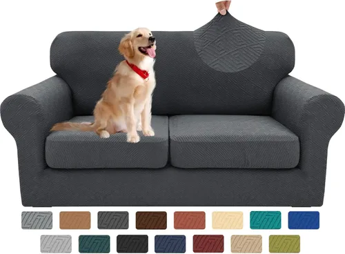 Vista 43 de XINEAGE Funda de diván para sofá en forma de L, fundas de sofá modular para mascotas, funda de asiento de sofá antideslizante lavable, fundas