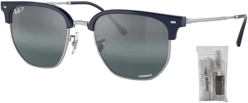 Vista 2 de Ray-Ban RB4416 - Gafas de sol hexagonales de metal Clubmaster para hombre y mujer + paquete con kit de gafas de diseñador iWear