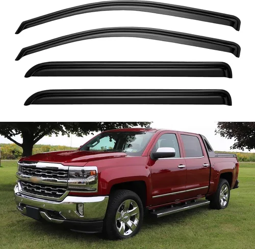 Vista 23 de Visores para ventanas y protectores contra la lluvia para Ford F150 de cabina estándar 1980-1996, Deflectores de viento y protectores para ventanas