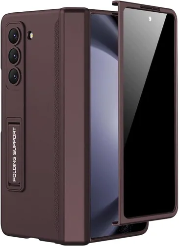 Vista 15 de Miimall Funda para Samsung Galaxy Z Fold 5 con protector de pantalla de privacidad, soporte ajustable integrado y protección magnética de bisagra