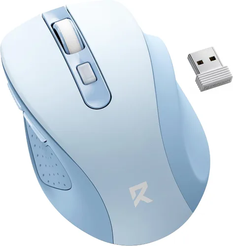 Vista 14 de Redragon - Ratón inalámbrico para laptop, mouse óptico de 2.4G para computadora de 5 niveles 4000DPI, ratones USB inalámbricos para oficina, 6