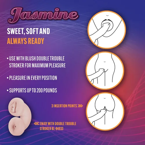 Vista 7 de Blush Novelties X5 - Muñeca sexual inflable de jazmín dulce para hombre, juguetes sexuales para adultos, 5 pies y 3 pulgadas, regalo realista