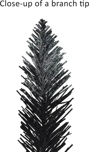 Vista 6 de Árbol artificial negro pre-iluminado de 3 pies, 97 puntas, 50 luces incandescentes claras UL, base de arpillera