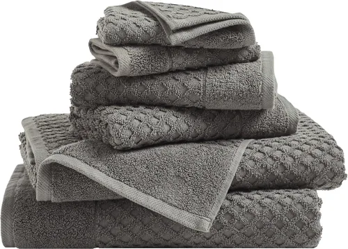 Vista 83 de Great Bay Home - Toallas de mano 100% algodón blanco, 6 toallas de baño suaves para manos, altamente absorbentes y de secado rápido, colección 01