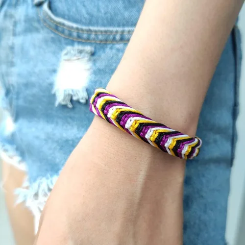 Vista 7 de LAMIBEE Pulsera tibetana con diseño de pansexualidad bisexual LGBT Proud Love Brazaletes de cuerda de amuleto y bohemio para mujeres y hombres