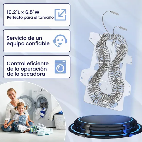 Vista 5 de 【Actualizado 2026】Elemento calefactor de secadora DC47-00019A para secadora Samsung